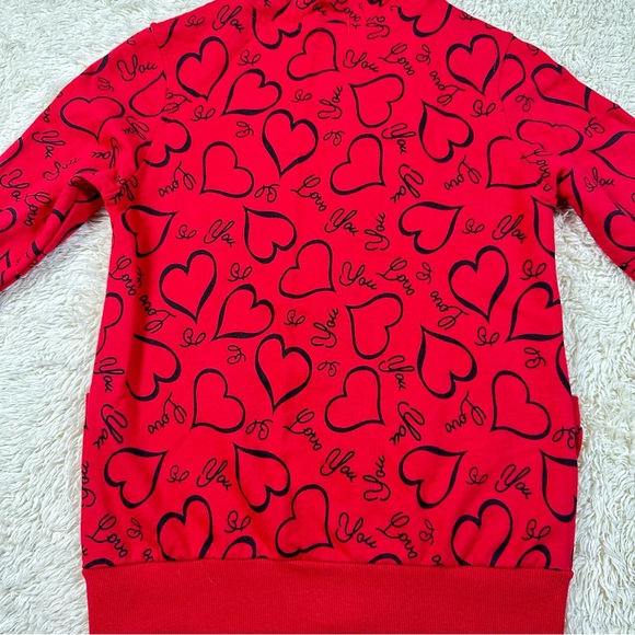 Red Hearts Girls Hoodie - Picture 6 of 7